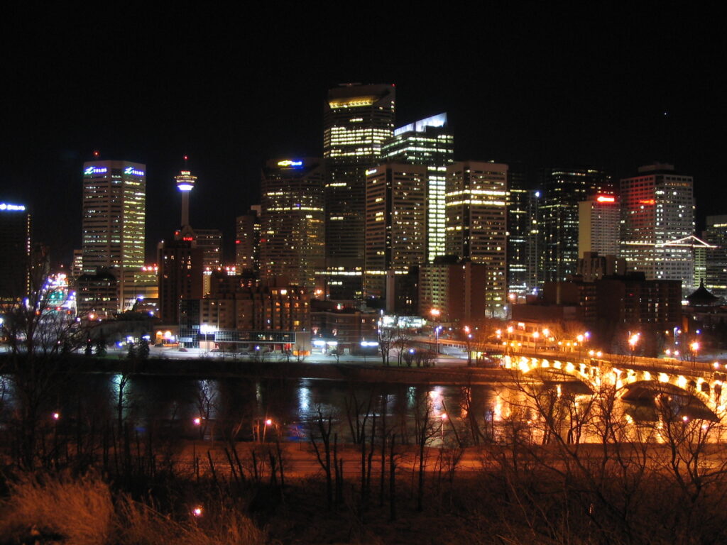 Calgary Downtown night 1024x768